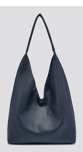 Women Large Hobo Slouch PU Leather Lightweight Practical Shoper Handbag Shoulder Bag With Small Purse Clutch Handbag